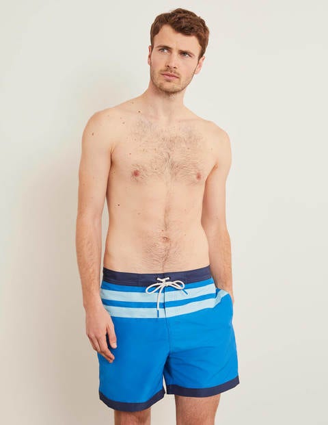 Stripe Detail Swimshorts - Blues Multi Stripe Detail Swimshorts - Blues Multi