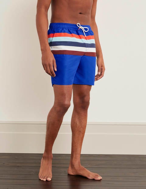 Swimshorts - Blue Colourblock Stripe Swimshorts - Blue Colourblock Stripe