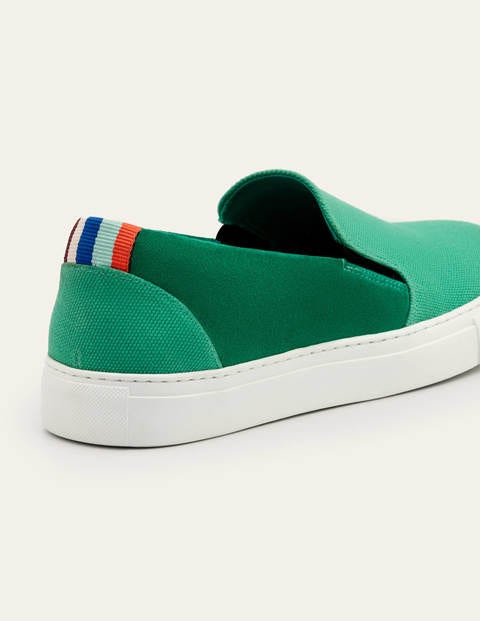 Slip-on Trainers - Washed Eden Green Slip-on Trainers - Washed Eden Green