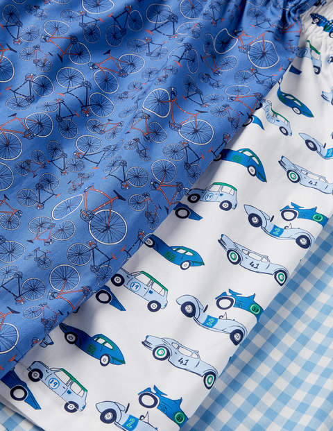 3 Pack Woven Boxers - Vintage Cars & Bikes 3 Pack Woven Boxers - Vintage Cars & Bikes