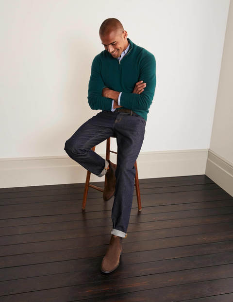 Cashmere Half-Zip - Emerald Night Green Cashmere Half-Zip - Emerald Night Green