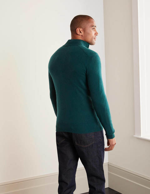 Cashmere Half-Zip - Emerald Night Green Cashmere Half-Zip - Emerald Night Green