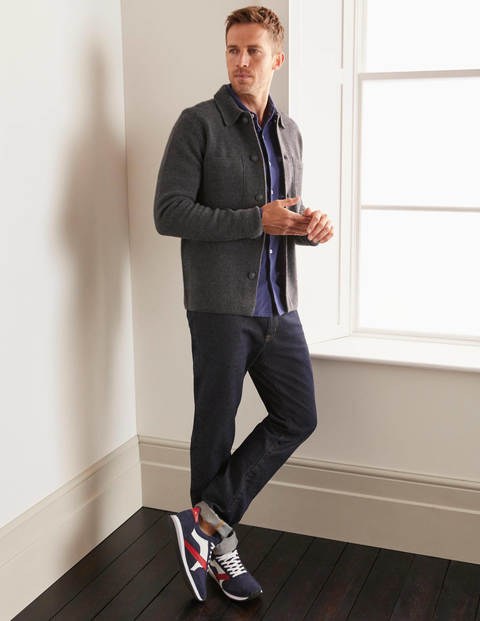Farley Merino Knitted Jacket - Charcoal Melange Farley Merino Knitted Jacket - Charcoal Melange