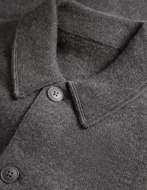 Farley Merino Knitted Jacket - Charcoal Melange Farley Merino Knitted Jacket - Charcoal Melange