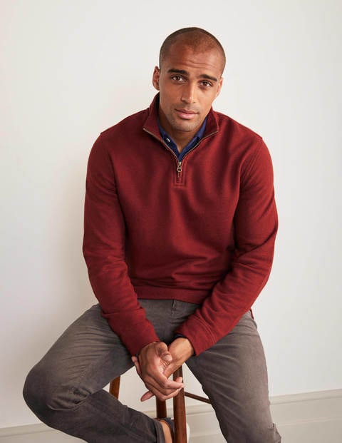 Lulworth Half-Zip - Merlot Red Marl Lulworth Half-Zip - Merlot Red Marl