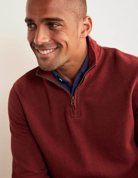 Lulworth Half-Zip - Merlot Red Marl Lulworth Half-Zip - Merlot Red Marl