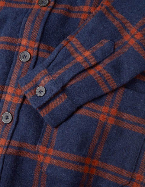 Check Overshirt - Navy/Copper Red Check Check Overshirt - Navy/Copper Red Check