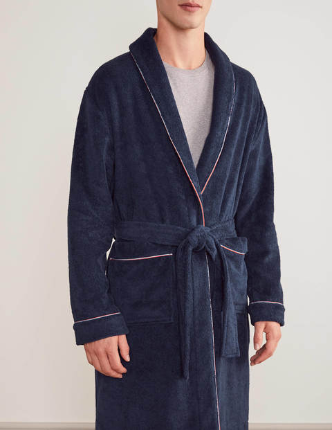 Towelling Dressing Gown - School Navy Towelling Dressing Gown - School Navy