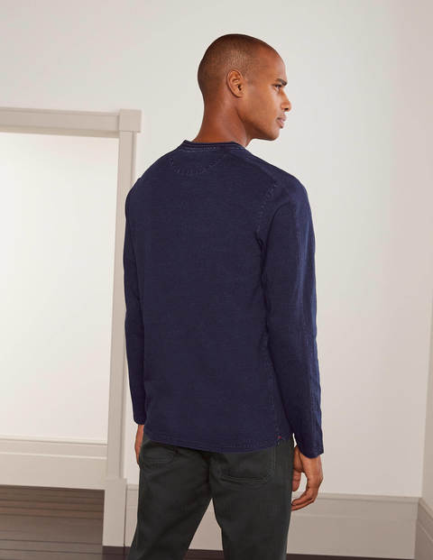 Long Sleeve Henley - Indigo Long Sleeve Henley - Indigo