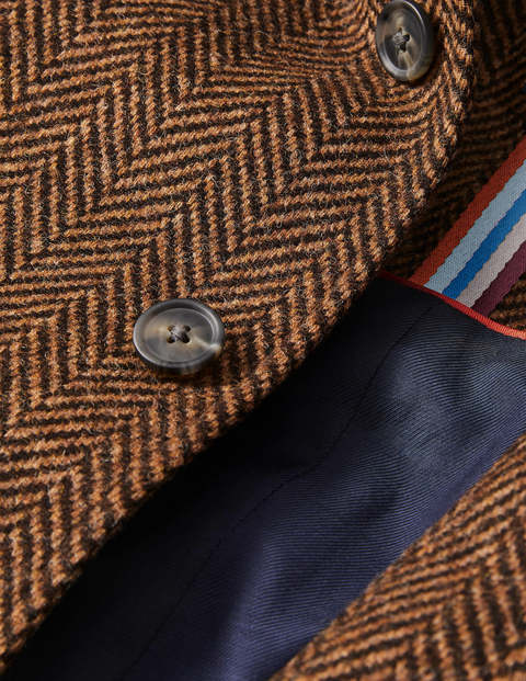 Eldon British Tweed Overcoat - Antler Brown Herringbone Eldon British Tweed Overcoat - Antler Brown Herringbone