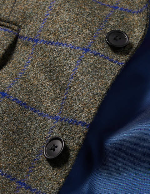 Caldey Tweed Blazer - Soft Green Windowpane Caldey Tweed Blazer - Soft Green Windowpane