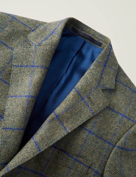 Caldey Tweed Blazer - Soft Green Windowpane Caldey Tweed Blazer - Soft Green Windowpane