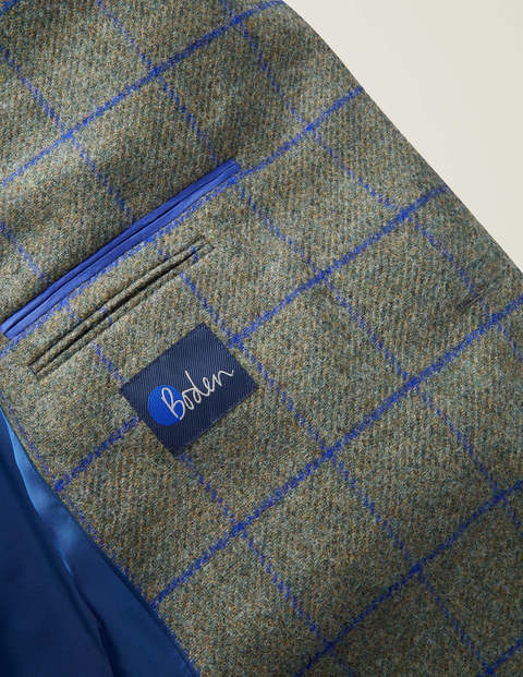Caldey Tweed Blazer - Soft Green Windowpane Caldey Tweed Blazer - Soft Green Windowpane