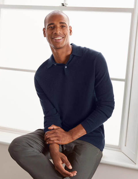 Cashmere Polo - Navy Cashmere Polo - Navy