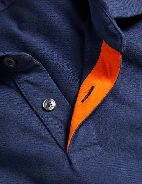 Sueded Jersey Polo - Navy Blue Sueded Jersey Polo - Navy Blue