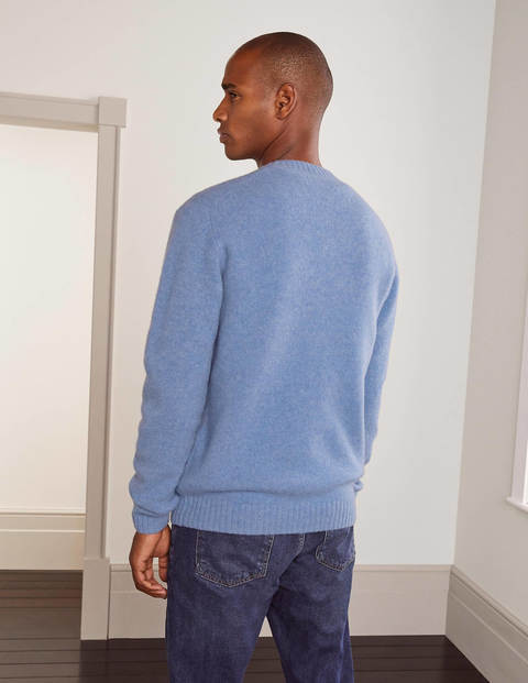 Aldgate Gebürsteter Pullover mit Rundhalsausschnitt - Mineralblau Aldgate Gebürsteter Pullover mit Rundhalsausschnitt - Mineralblau
