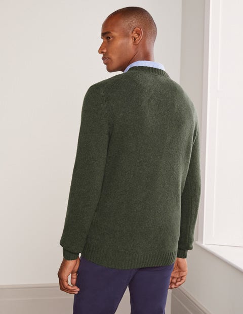 Aldgate Brushed Crew Neck - Grassland Green Aldgate Brushed Crew Neck - Grassland Green
