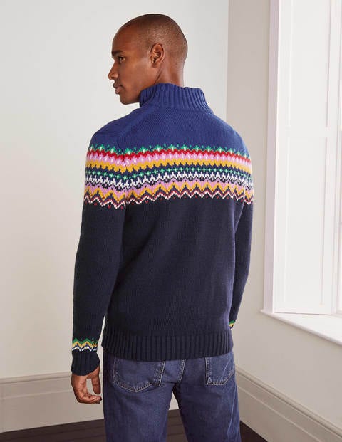 Troyer mit Fair-Isle-Muster - Schuluniform-Navy, Fair-Isle-Muster Troyer mit Fair-Isle-Muster - Schuluniform-Navy, Fair-Isle-Muster