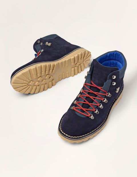 Suede Hiker Boots - Navy Suede Suede Hiker Boots - Navy Suede