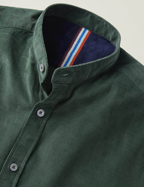 Grandad Cord Shirt - Washed Emerald Green Grandad Cord Shirt - Washed Emerald Green