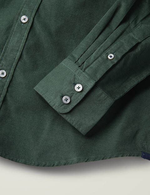 Grandad Cord Shirt - Washed Emerald Green Grandad Cord Shirt - Washed Emerald Green