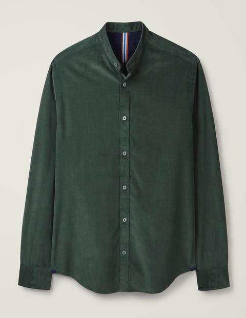 Grandad Cord Shirt - Washed Emerald Green Grandad Cord Shirt - Washed Emerald Green