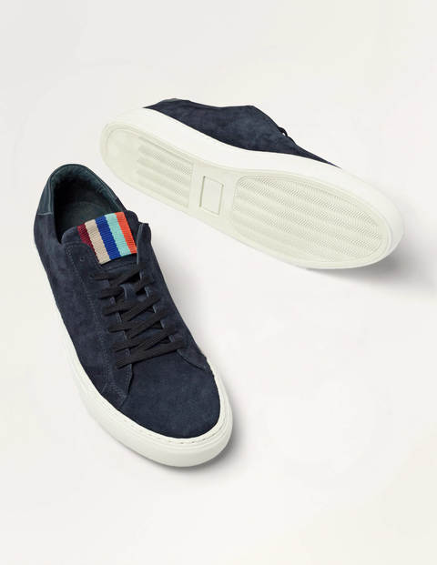 Leather Trainers - Navy Suede Leather Trainers - Navy Suede