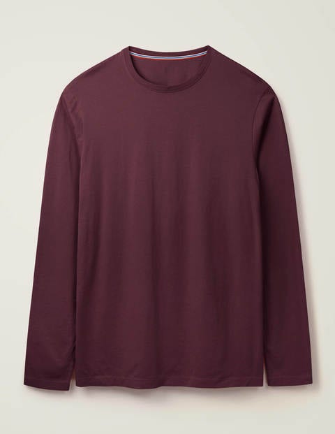 Long Sleeve Washed T-shirt - Dark Aubergine Long Sleeve Washed T-shirt - Dark Aubergine