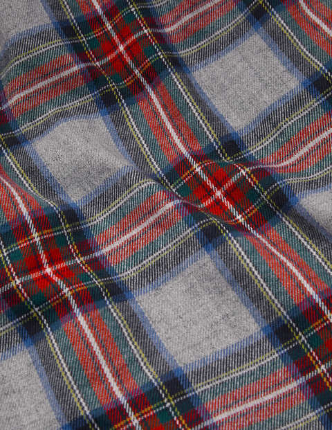 Pyjamashorts aus gebürsteter Baumwolle - Grau Meliert/Bunt, Kariert Pyjamashorts aus gebürsteter Baumwolle - Grau Meliert/Bunt, Kariert
