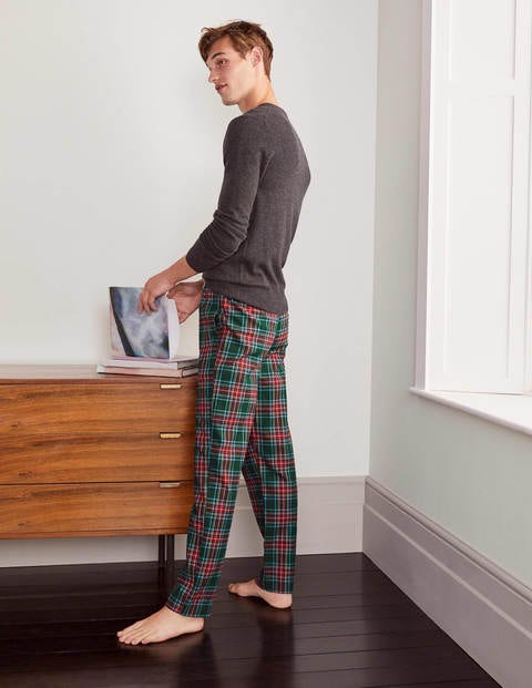 Brushed Cotton Pajama Bottoms - Emerald Night/ Corsica Check Brushed Cotton Pajama Bottoms - Emerald Night/ Corsica Check