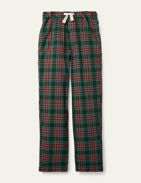 Brushed Cotton Pajama Bottoms - Emerald Night/ Corsica Check Brushed Cotton Pajama Bottoms - Emerald Night/ Corsica Check