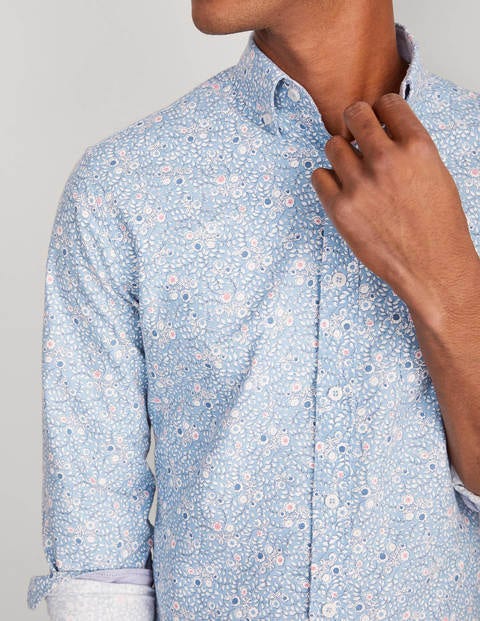 Chemise contemporaine en oxford - Motif floral vintage Chemise contemporaine en oxford - Motif floral vintage