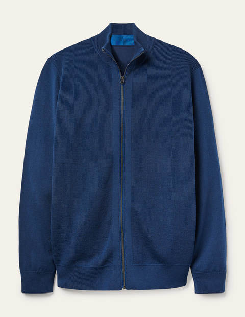 Merino Zip-Through - Light Navy Merino Zip-Through - Light Navy