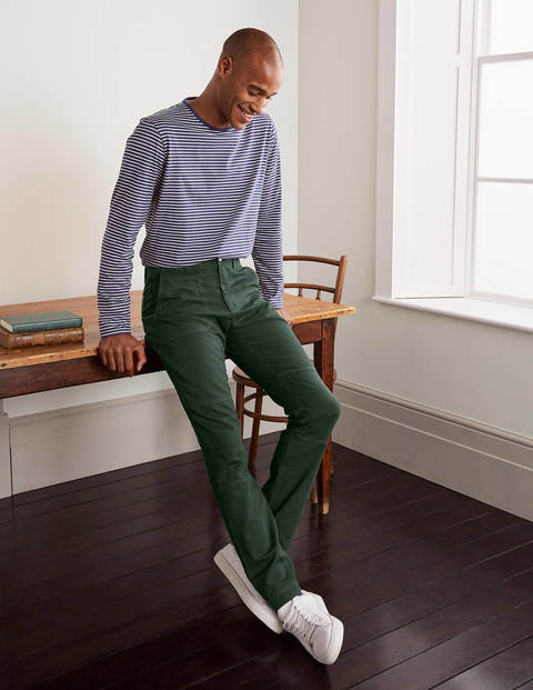 Pantalon décontracté à chevrons - Vert émeraude foncé Pantalon décontracté à chevrons - Vert émeraude foncé