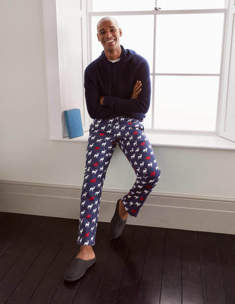 Printed Pajama Bottoms - Navy Stag Printed Pajama Bottoms - Navy Stag