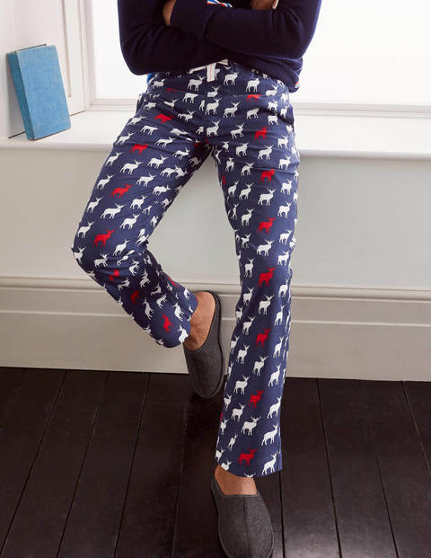Printed Pajama Bottoms - Navy Stag Printed Pajama Bottoms - Navy Stag
