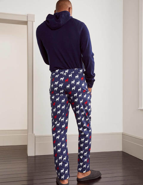 Printed Pajama Bottoms - Navy Stag Printed Pajama Bottoms - Navy Stag