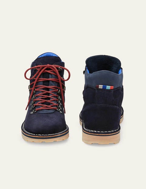 Wanderschuhe aus Veloursleder - Navy Veloursleder Wanderschuhe aus Veloursleder - Navy Veloursleder