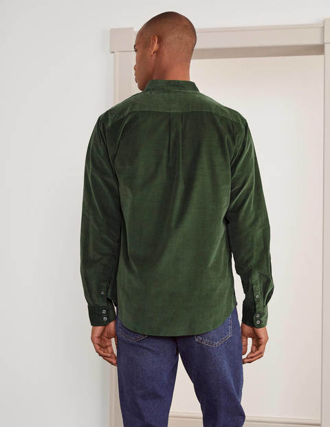 Grandad Cord Shirt - Washed Emerald Green Grandad Cord Shirt - Washed Emerald Green