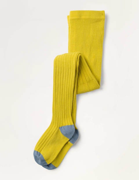 Ribbed Tights - Honeycomb Yellow Ribbed Tights - Honeycomb Yellow