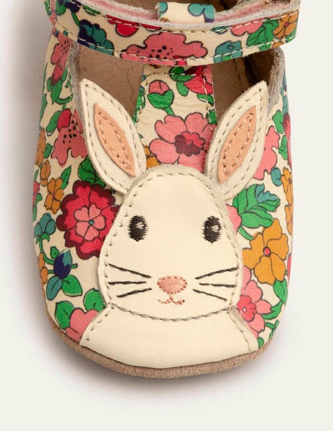 Download Novelty Leather Shoes Multi Vintage Floral Bunnies Boden Us