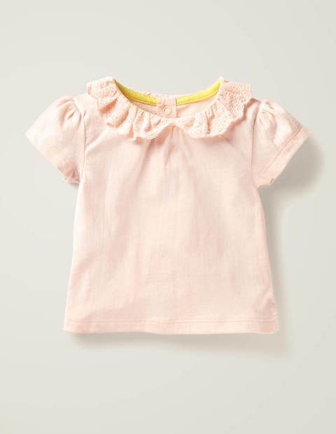 Broderie Collar T-shirt - Parisian Pink