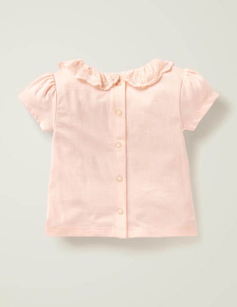 Broderie Collar T-shirt - Parisian Pink