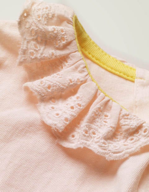 Broderie Collar T-shirt - Parisian Pink Broderie Collar T-shirt - Parisian Pink