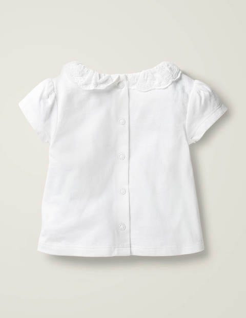 Broderie Collar T-shirt - White Broderie Broderie Collar T-shirt - White Broderie