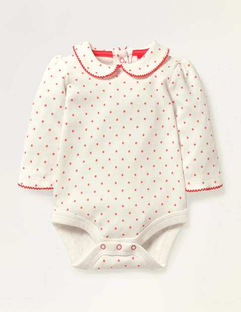 Collared Body - Ivory & Carmine Spot Collared Body - Ivory & Carmine Spot