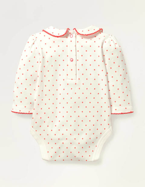 Collared Body - Ivory & Carmine Spot Collared Body - Ivory & Carmine Spot