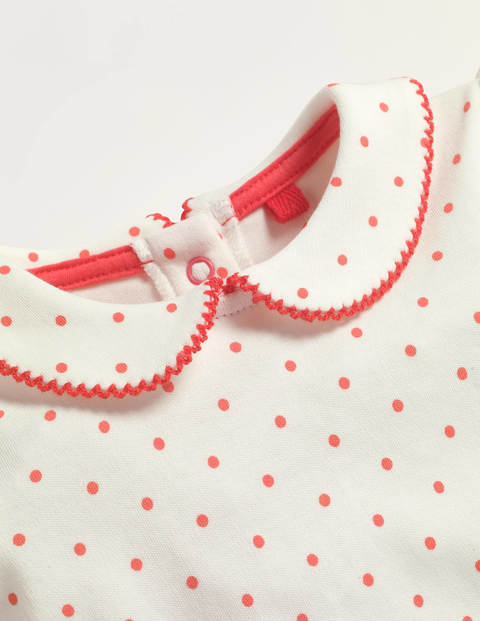Collared Body - Ivory & Carmine Spot Collared Body - Ivory & Carmine Spot
