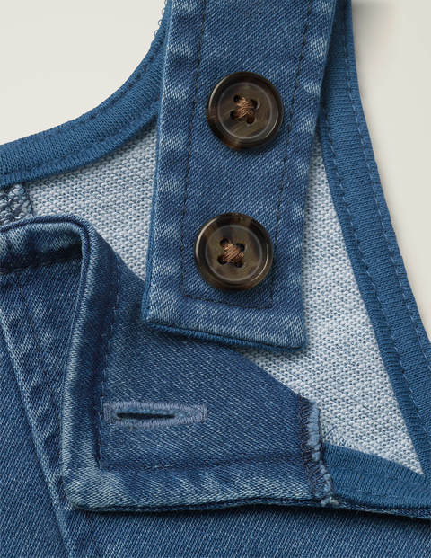 Jersey Denim Dungarees - Denim Blue Jersey Denim Dungarees - Denim Blue