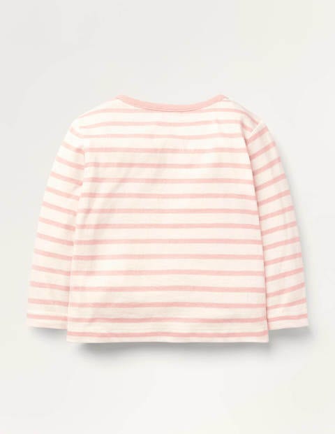 Animal Appliqué T-shirt - Boto Pink/Ivory Bunny Animal Appliqué T-shirt - Boto Pink/Ivory Bunny